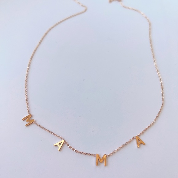 Brand New Spaced Letter MAMA necklace in Rose Gold - Picture 3 of 3